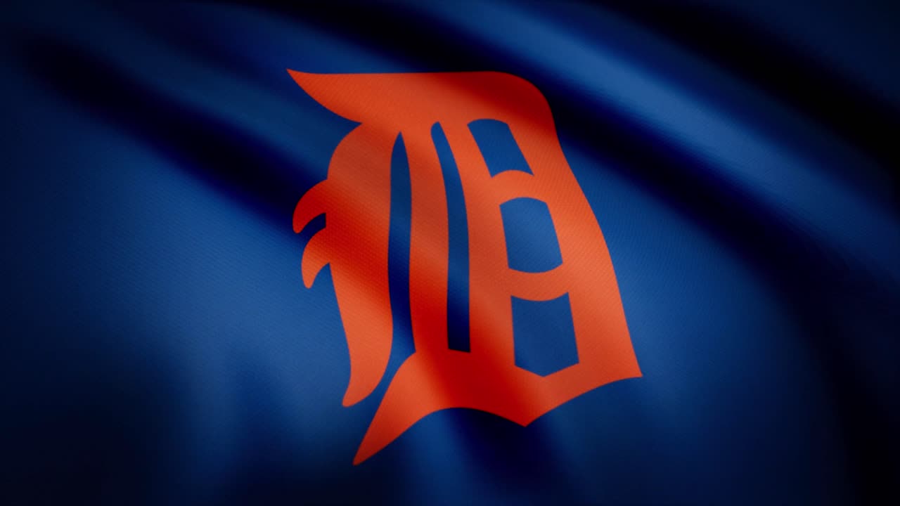 el logotipo del equipo detroit tigers en una bandera