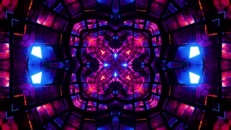 volando en un túnel con cubos brillantes. animación en bucle infinito.