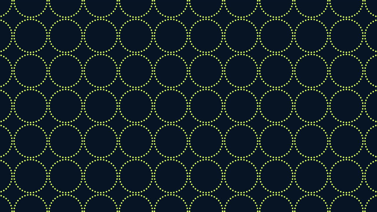 A dark blue background speckled with small green dots in a circular pattern. A simplistic yet intriguing visual with contrasting colors