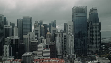 singapore cityscape on a cloudy day