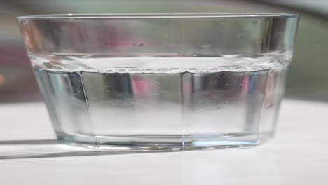 close-up of a glass of water