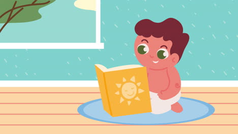 bebé leyendo un libro