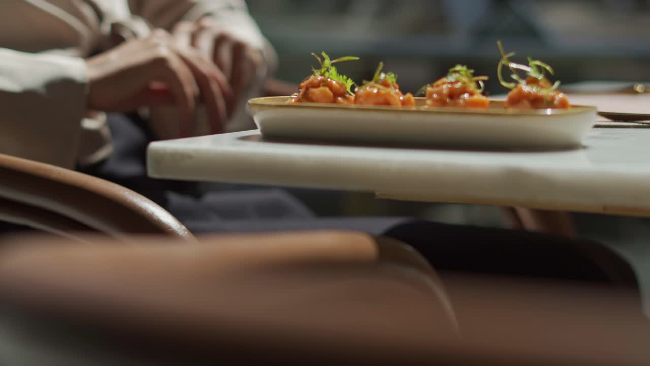 cibo delizioso in un ristorante di lusso scatto ravvicinato