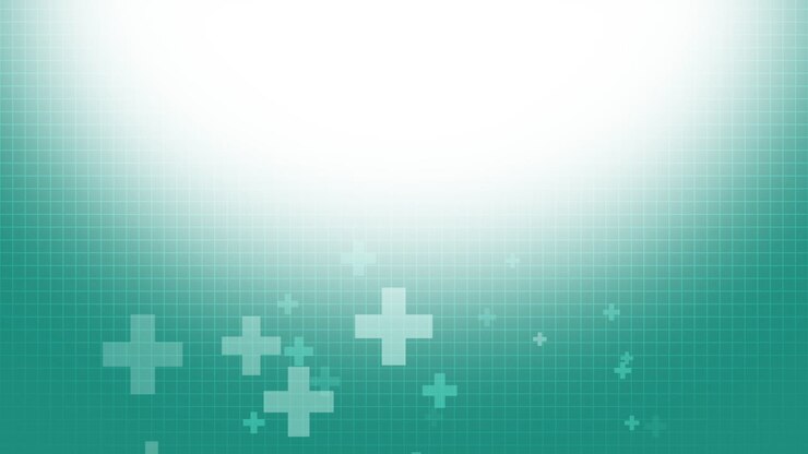 Abstract healthy and medical loop background. Technology and science wallpaper with cross shape. Soft green color medical animation. Copy space.