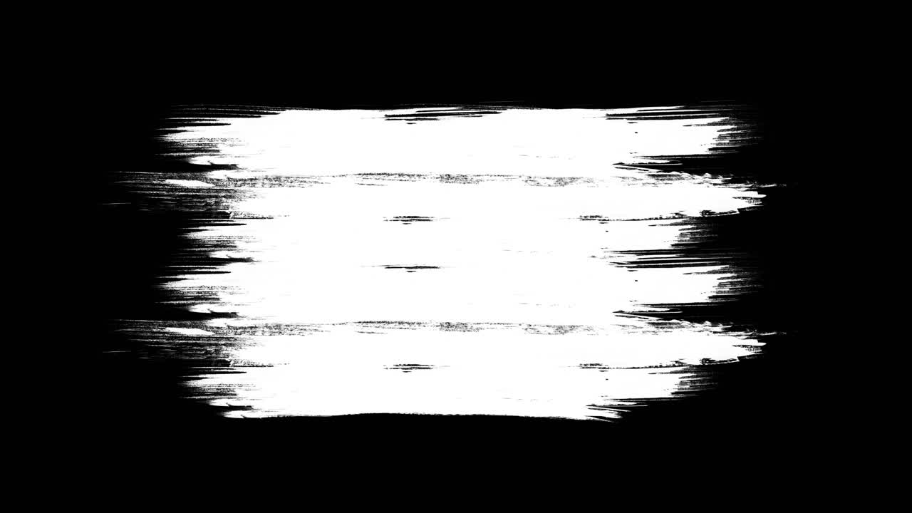 Paint brush transition fast abstract stroke black white background animation of paint splash black