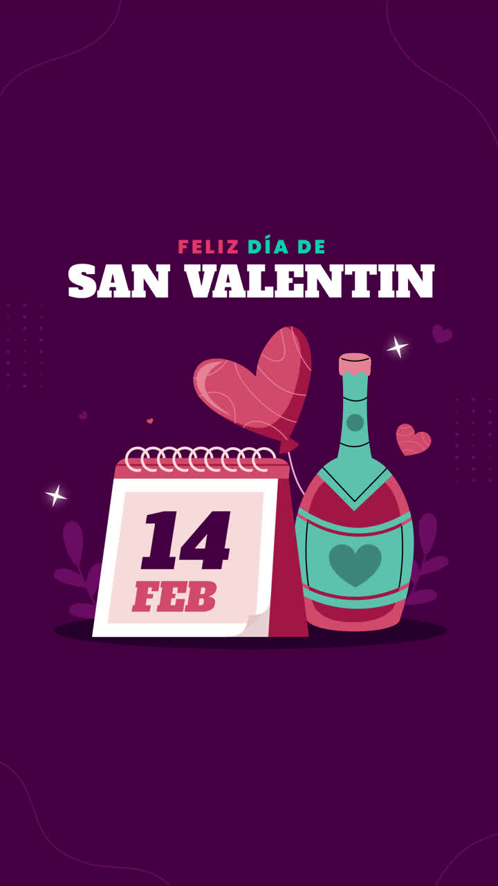 행복한 발렌타인 데이 일러스트레이션