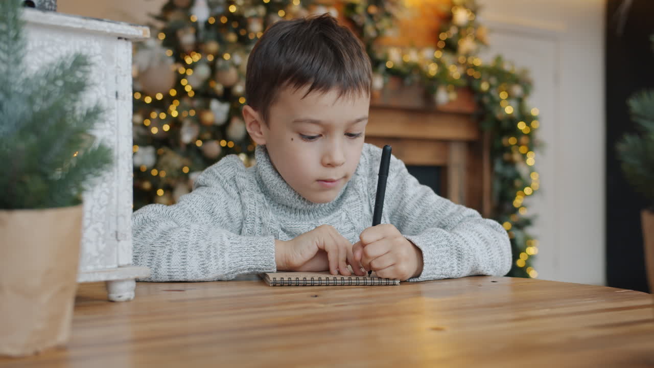 Child Writing a Christmas Letter