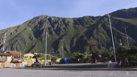 plaza de armas in ollantaytambo, peru