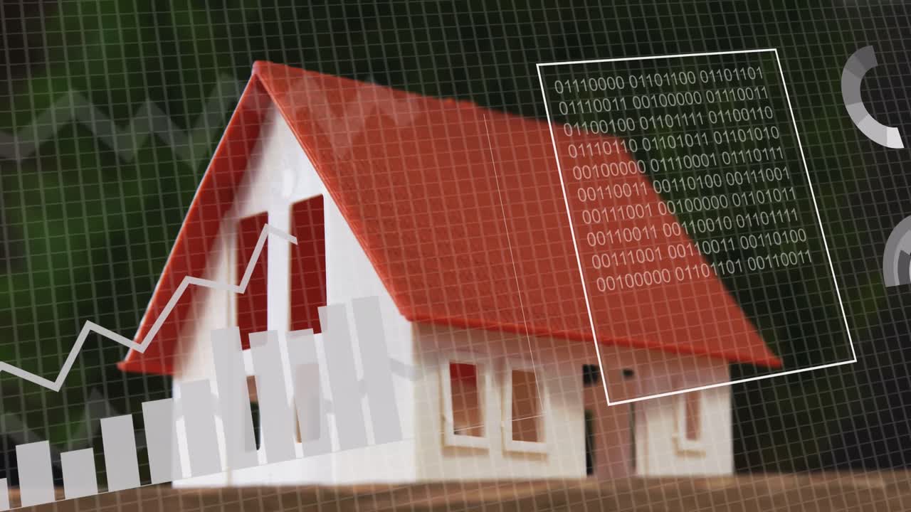 집 모델에 대한 통계 및 데이터 처리의 애니메이션