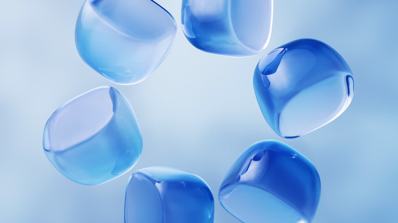 추상적인 유리 기하학 배경, 3d 렌더링