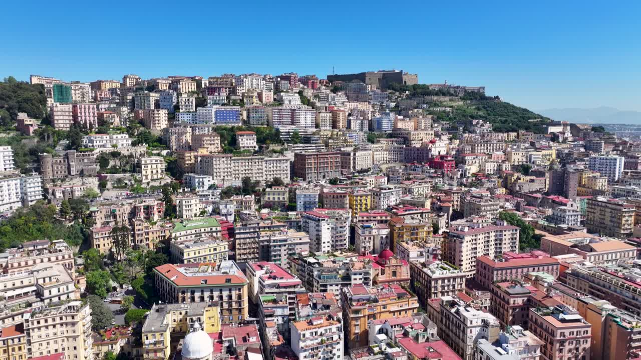 Naples Skyline At Naples In Campania Italy. Highrise Buildings Scenery. Downtown Cityscape. Naples Skyline In Campania Italy. Napoli Skyline. District Aerial View. Italy Skyline.