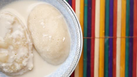 delicious rice pudding with coconut milk