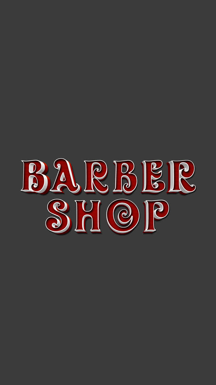 Barber Shop Sign Typography