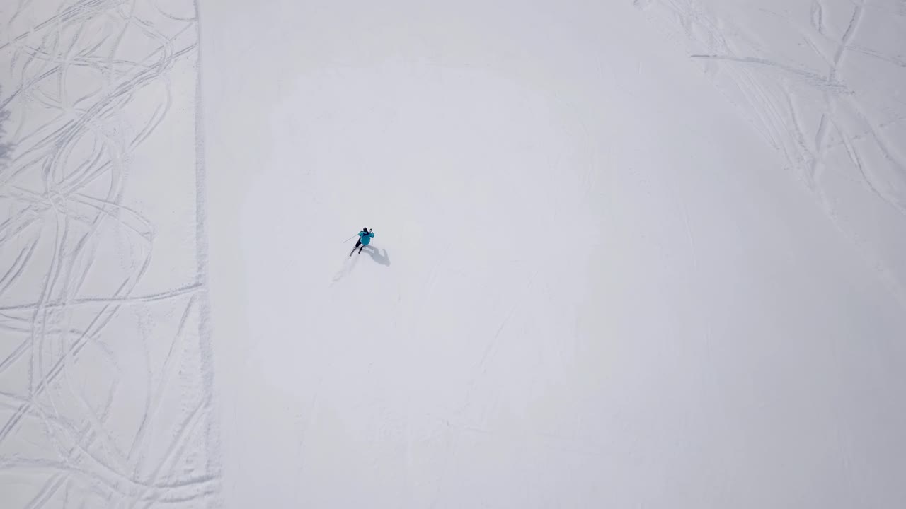 소나무 숲과 태양 산에서 스키 리조트의 공중