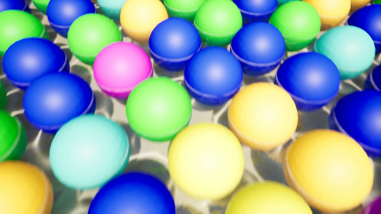 esferas de color introducción para su video 4k