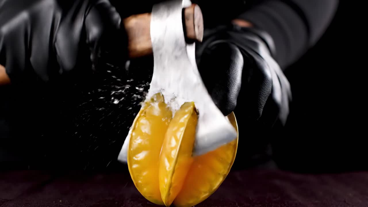 Star Fruit Sliced with Axe