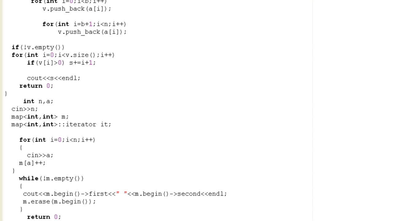 Source code on the monitor screen. Source code