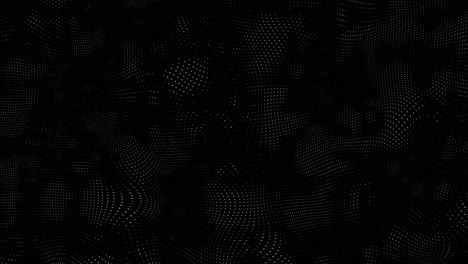 Black-and-White-Wavy-Abstract-Background---Monochrome-Cyber-Grid:-Flowing-Dots-and-Wavy-Mesh-on-a-Black-Backdrop