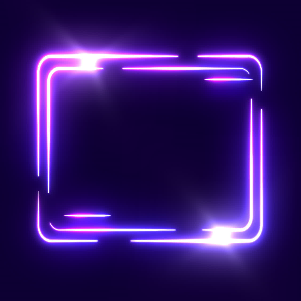 네온 보라색과 파란색 프레임