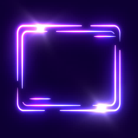 quadro neon roxo e azul