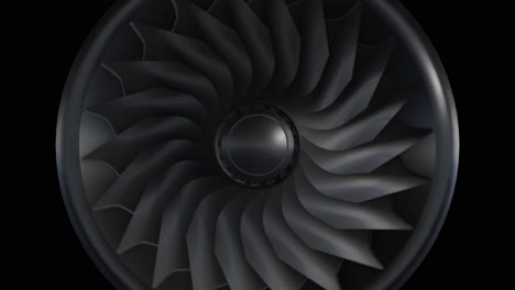 close-up of a jet engine