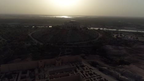 Drone-shot-of-the-ancient-city-of-Babylon-in-Iraq