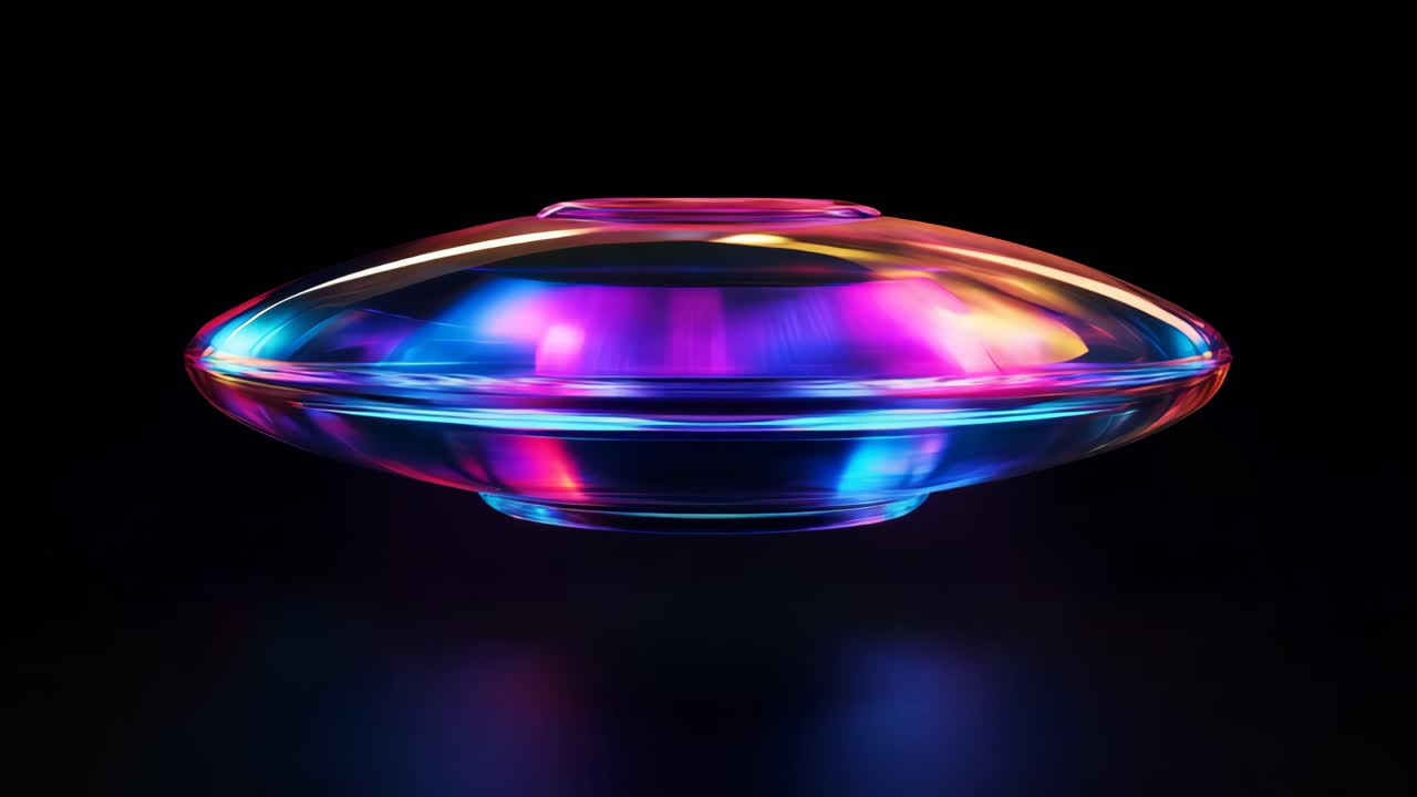 Abstract Glowing Spaceship