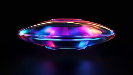 abstract glowing spaceship
