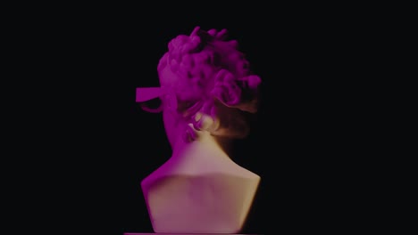 pink marble bust with sunglasses