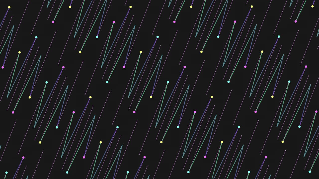 Vibrant diagonal line pattern floating on black background