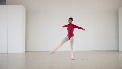 black woman, ballerina and dance performance to