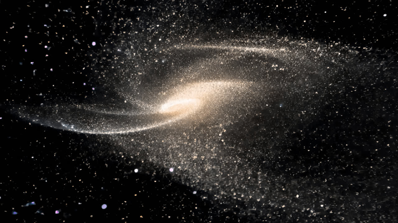 Space galaxy animated overlay, transparent 4K video, alpha channel, ProRes 4444