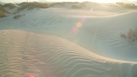 golden hour: sand dunes and sunset at lanzarote's beaches