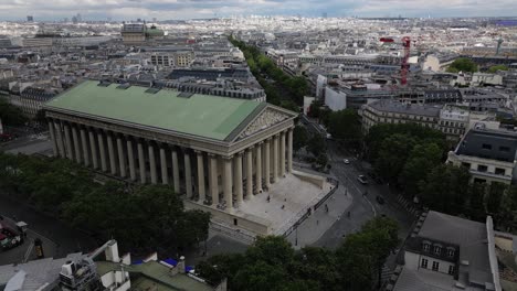aerial view of the temple de la madeleine in paris