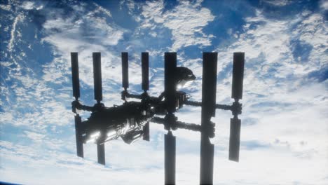 international space station in outer space over the planet earth