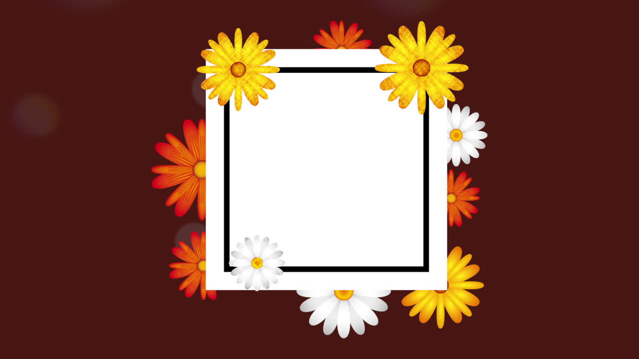 꽃 장식 디자인, 비디오 애니메이션 hd1080