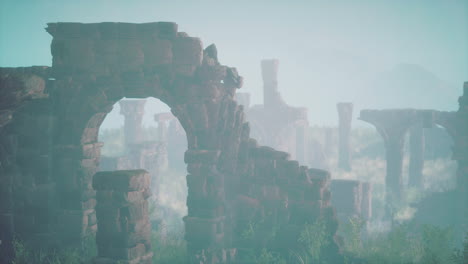 misty ruins: an ancient, overgrown stone city