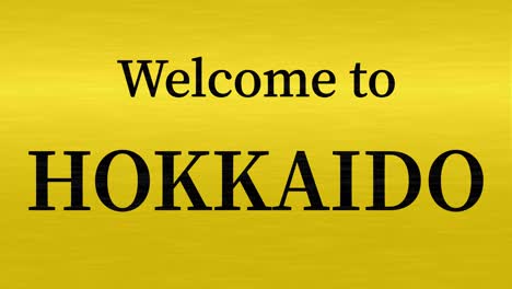 welcome to hokkaido message text animation motion graphics