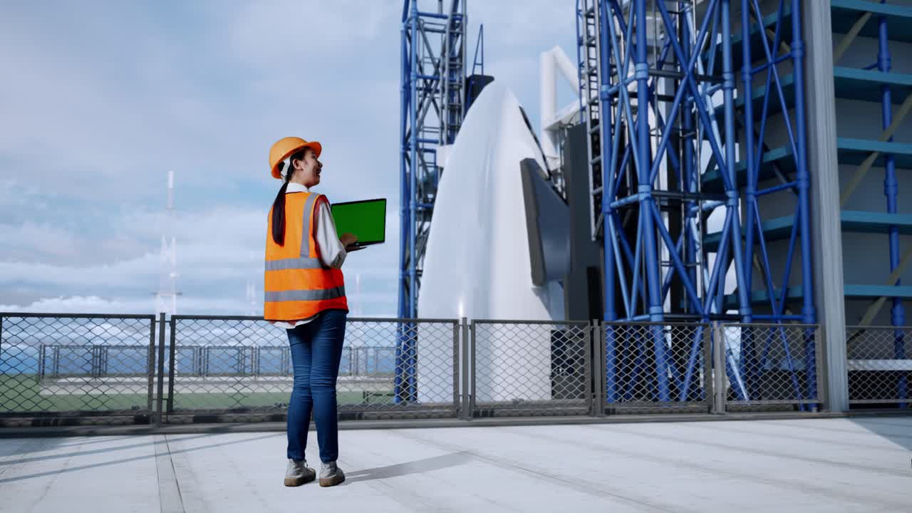 ingeniero observando el lanzamiento de un cohete.