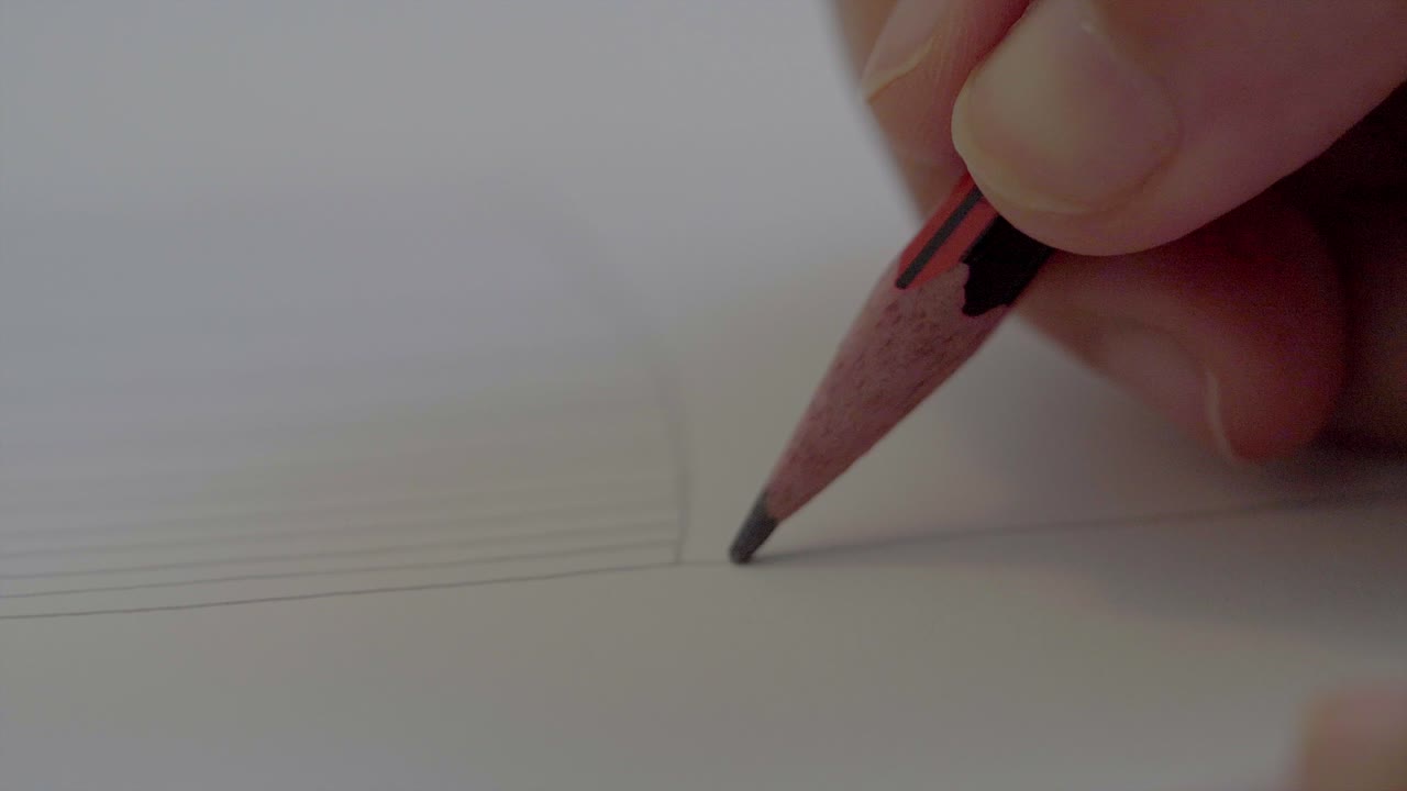 closeup shot of pencil drawing on white paper straight lines apsara extra dark
