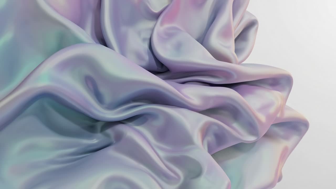 Abstract Iridescent Fabric Drape