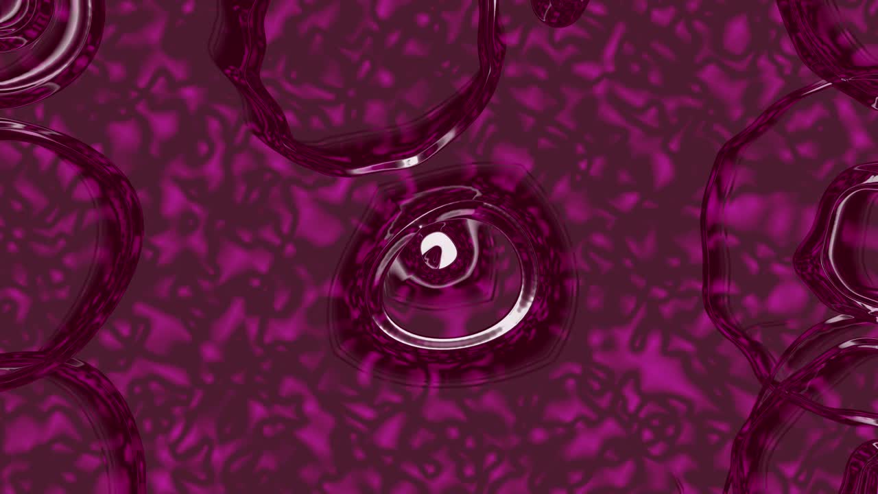 Bulles liquides magenta abstraites s'écoulant sans interruption