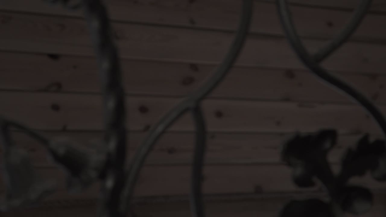 primer plano de detalles ornamentados de metal negro