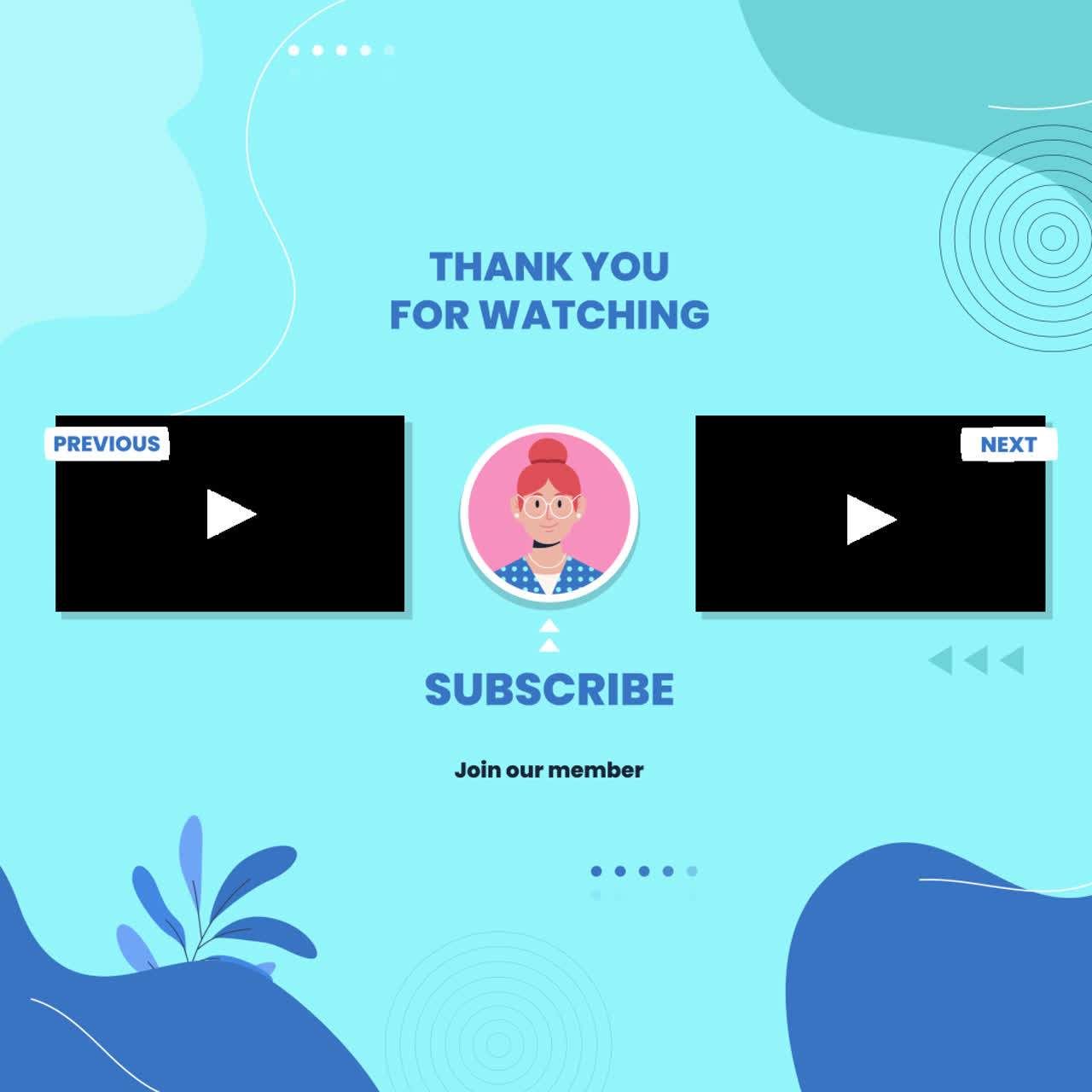 Video End Screen with Subscribe Button