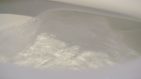 tight shot of a toilet flushing