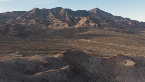 desert mountains and landscape in boulder city nevada, aerial