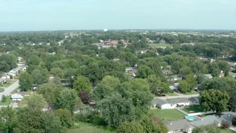 subdivision and houses via drone in st