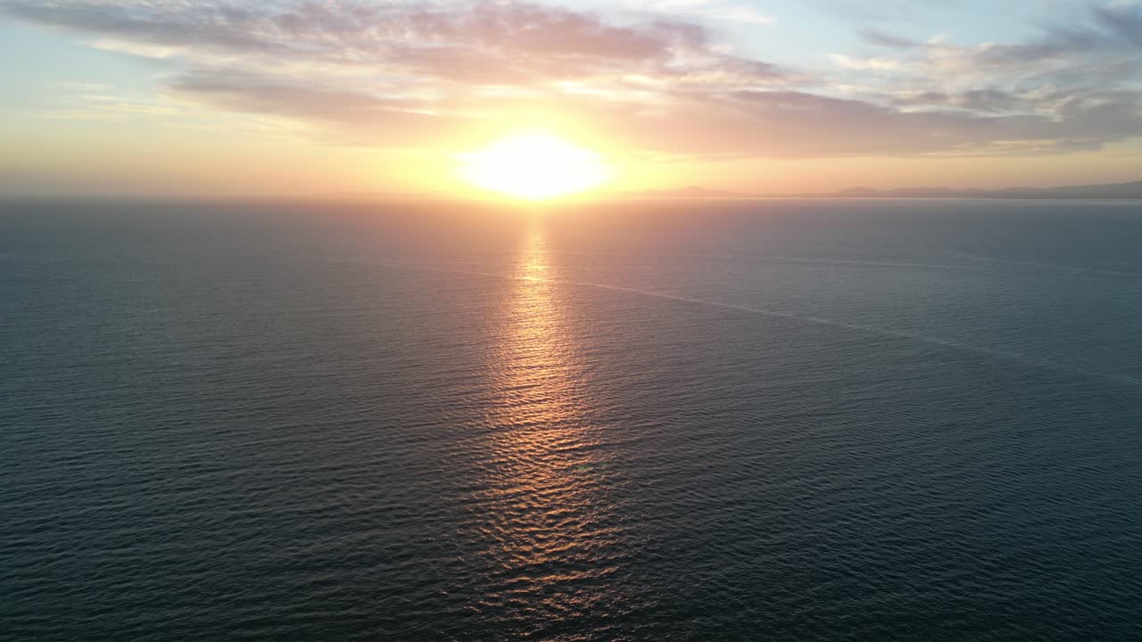 Stunning sunset over calm sea - Shell Island, Wales - UK