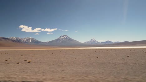 lascar and licancabur volcanoes at atacama desert