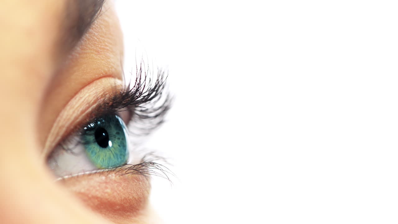 Macro Close-up eye blinking